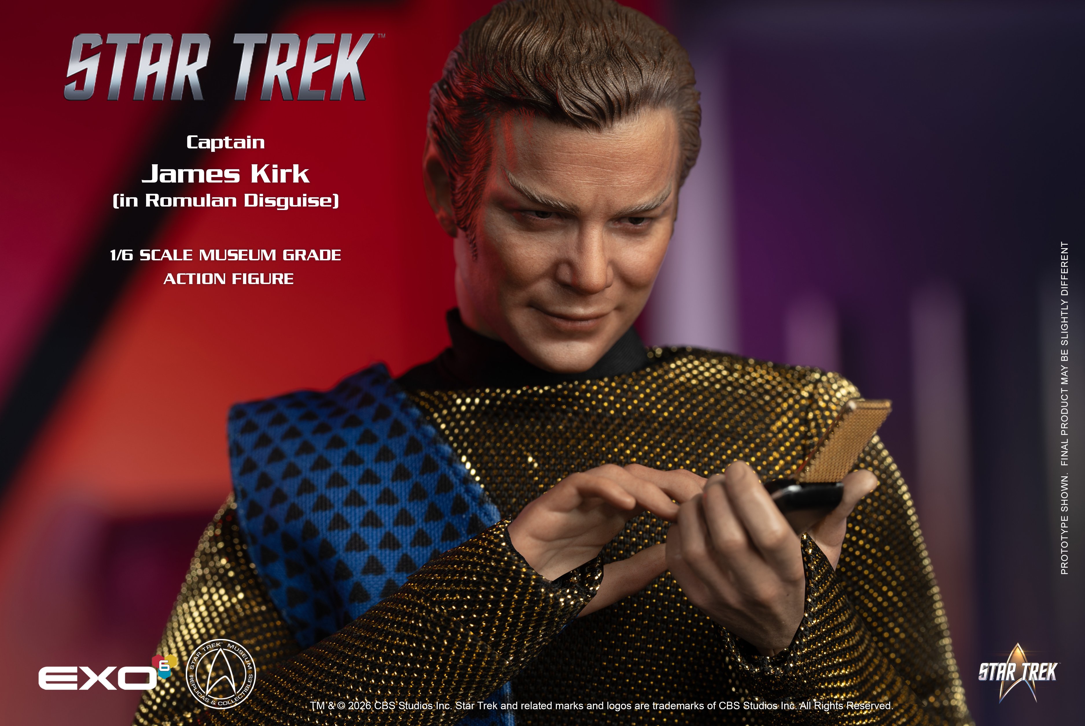 Star Trek: The Original Series Captain James T. Kirk (Romulan Disguise) 1/6 Scale Action Figure Gallery Image 8