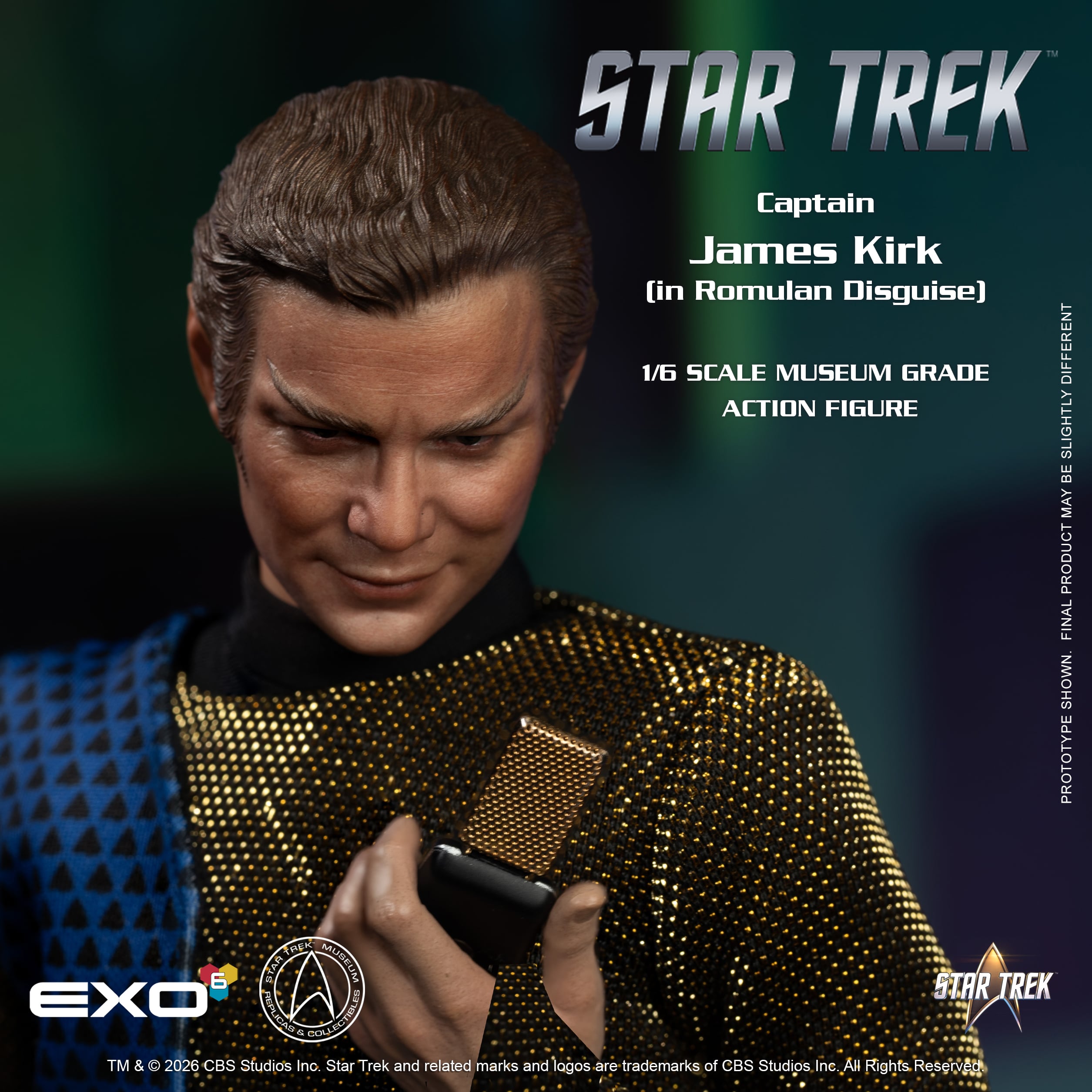 Star Trek: The Original Series Captain James T. Kirk (Romulan Disguise) 1/6 Scale Action Figure Gallery Image 6