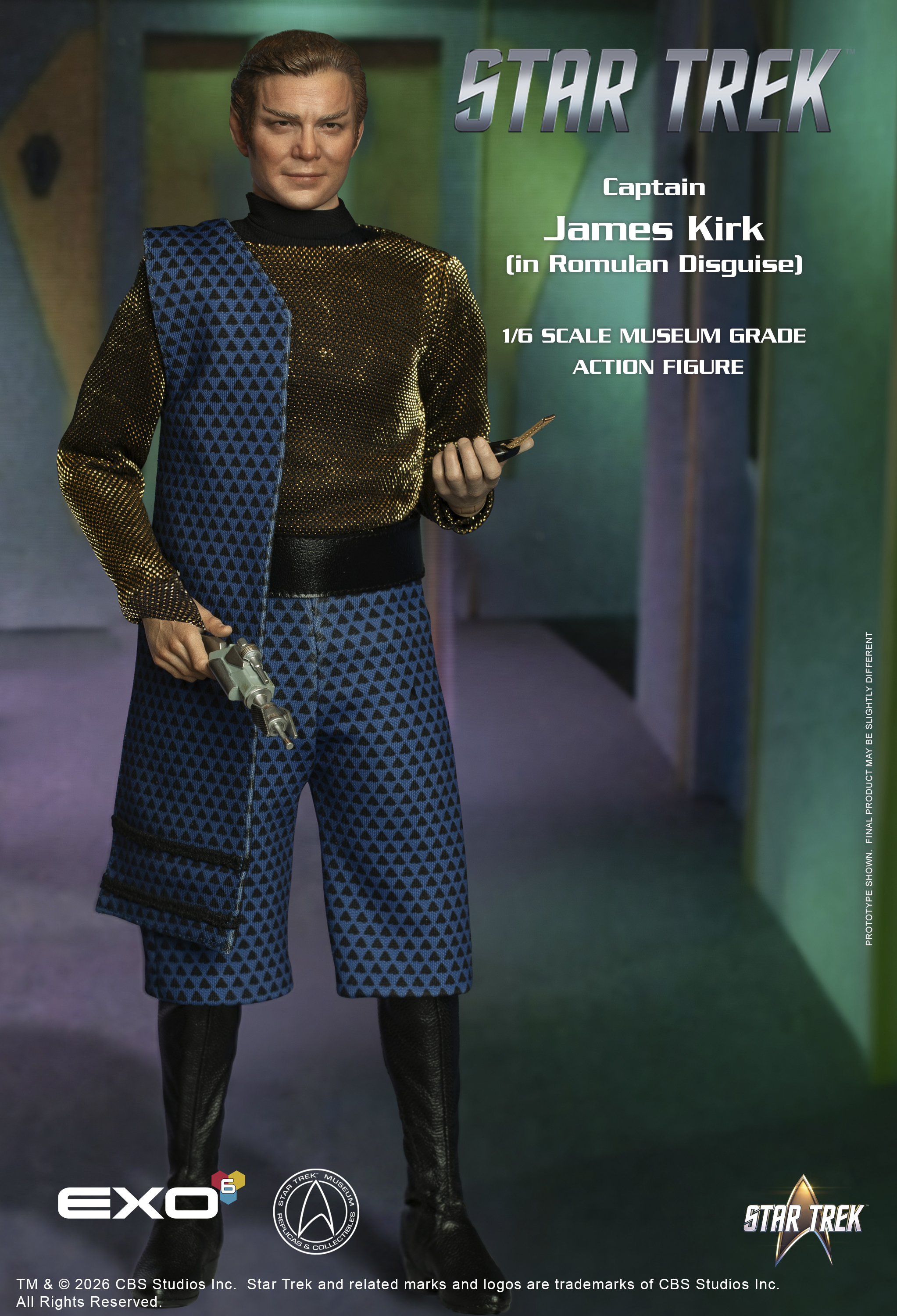 Star Trek: The Original Series Captain James T. Kirk (Romulan Disguise) 1/6 Scale Action Figure Gallery Image 3