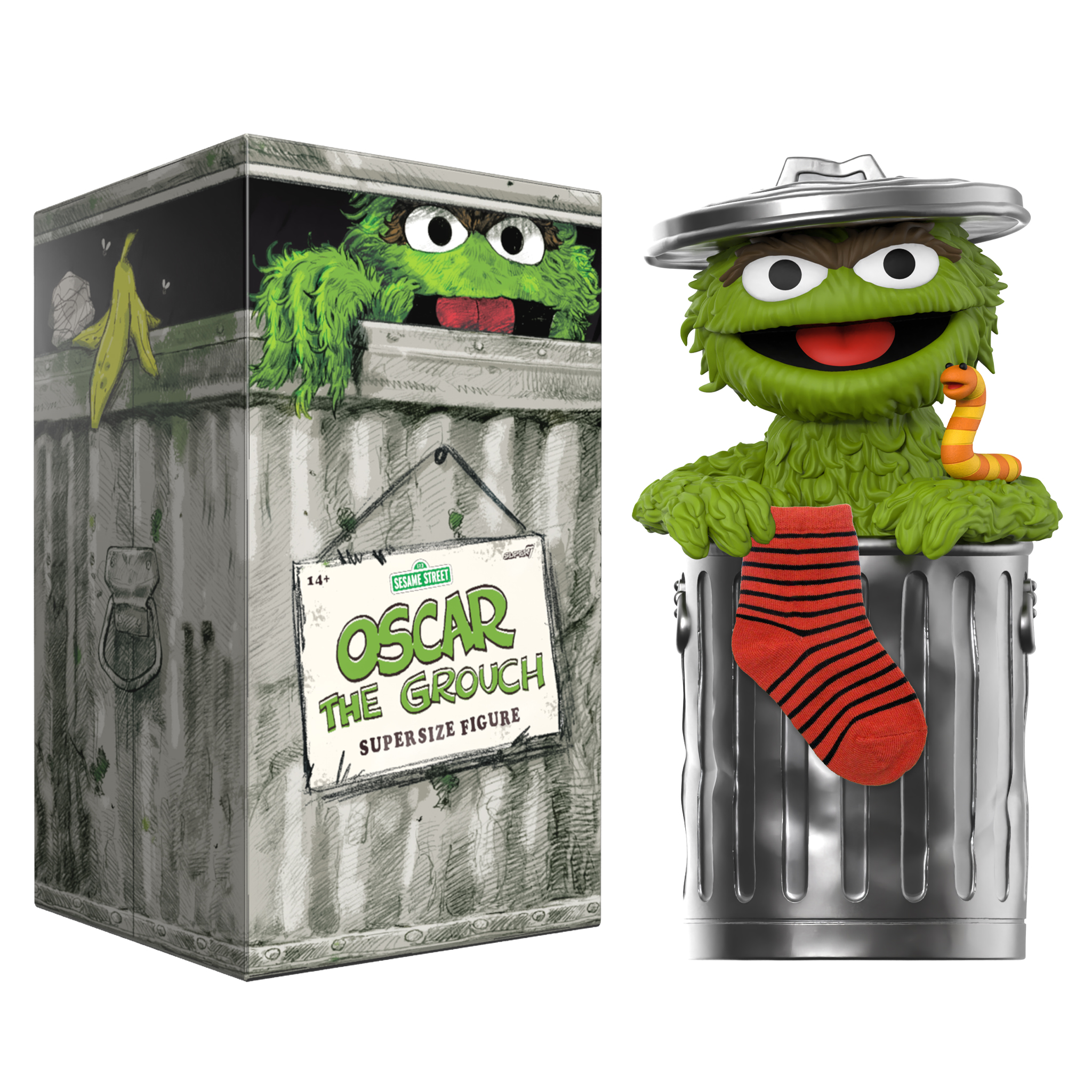 Sesame Street Supersize Oscar the Grouch Limited Edition Vinyl Figure Gallery Image 12