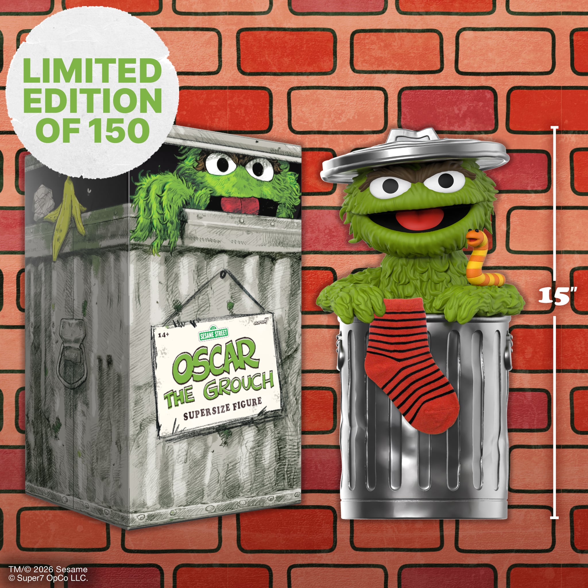 Sesame Street Supersize Oscar the Grouch Limited Edition Vinyl Figure Gallery Image 9