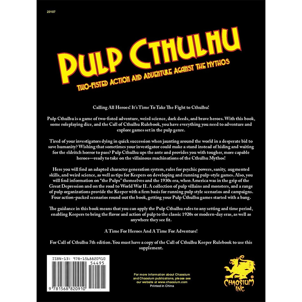 Call of Cthulhu: Pulp Cthulhu Core Rulebook Gallery Image 3