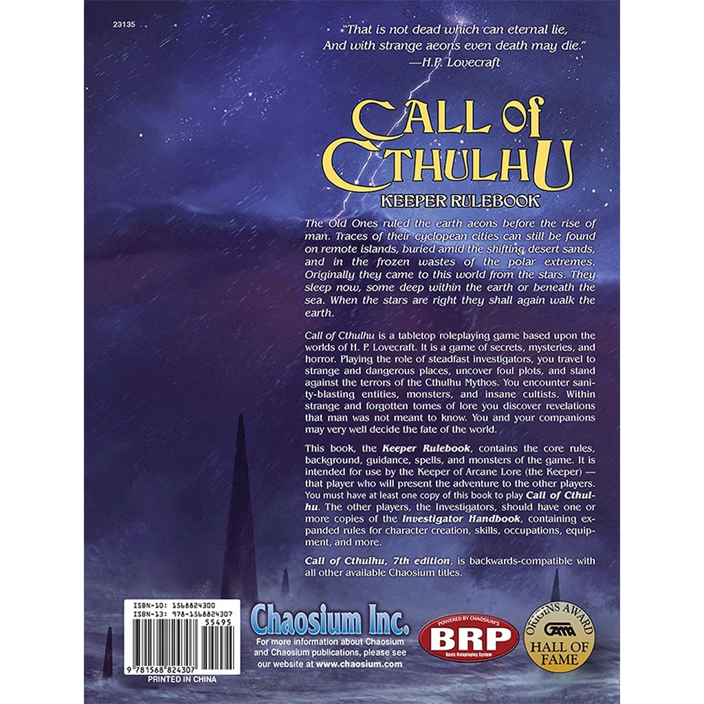 Call of Cthulhu Keeper Rulebook 7th Edition Gallery Image 3