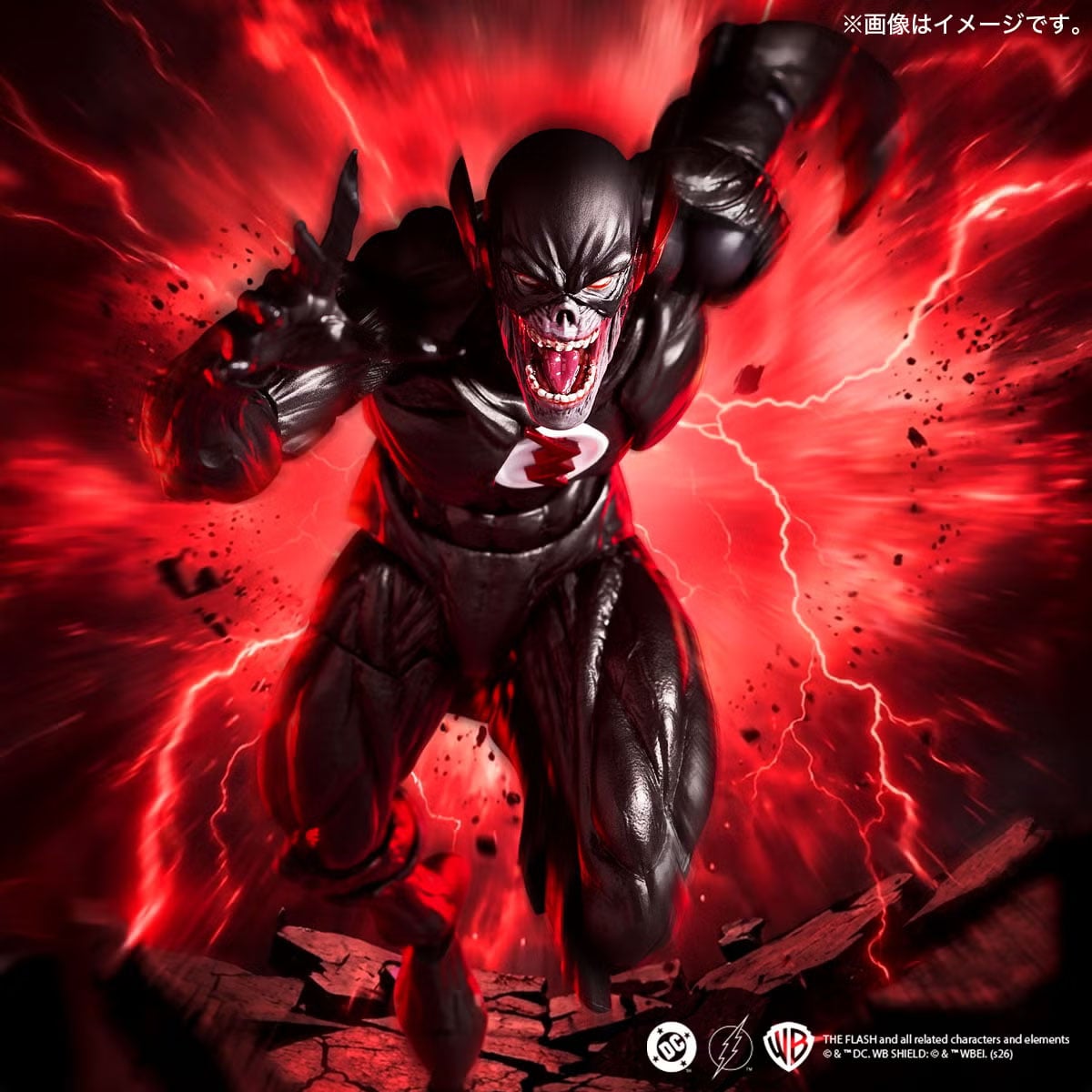 DC Comics Amazing Yamaguchi Revoltech NR136 Black Flash Action Figure Gallery Image 3