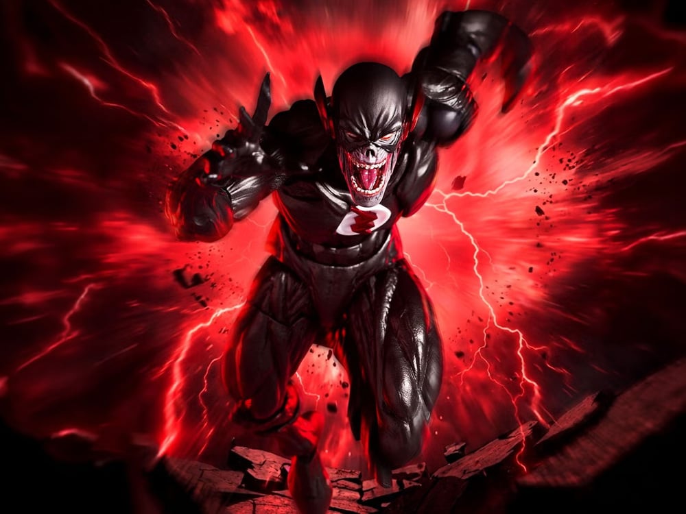 DC Comics Amazing Yamaguchi Revoltech NR136 Black Flash Action Figure Gallery Image 1