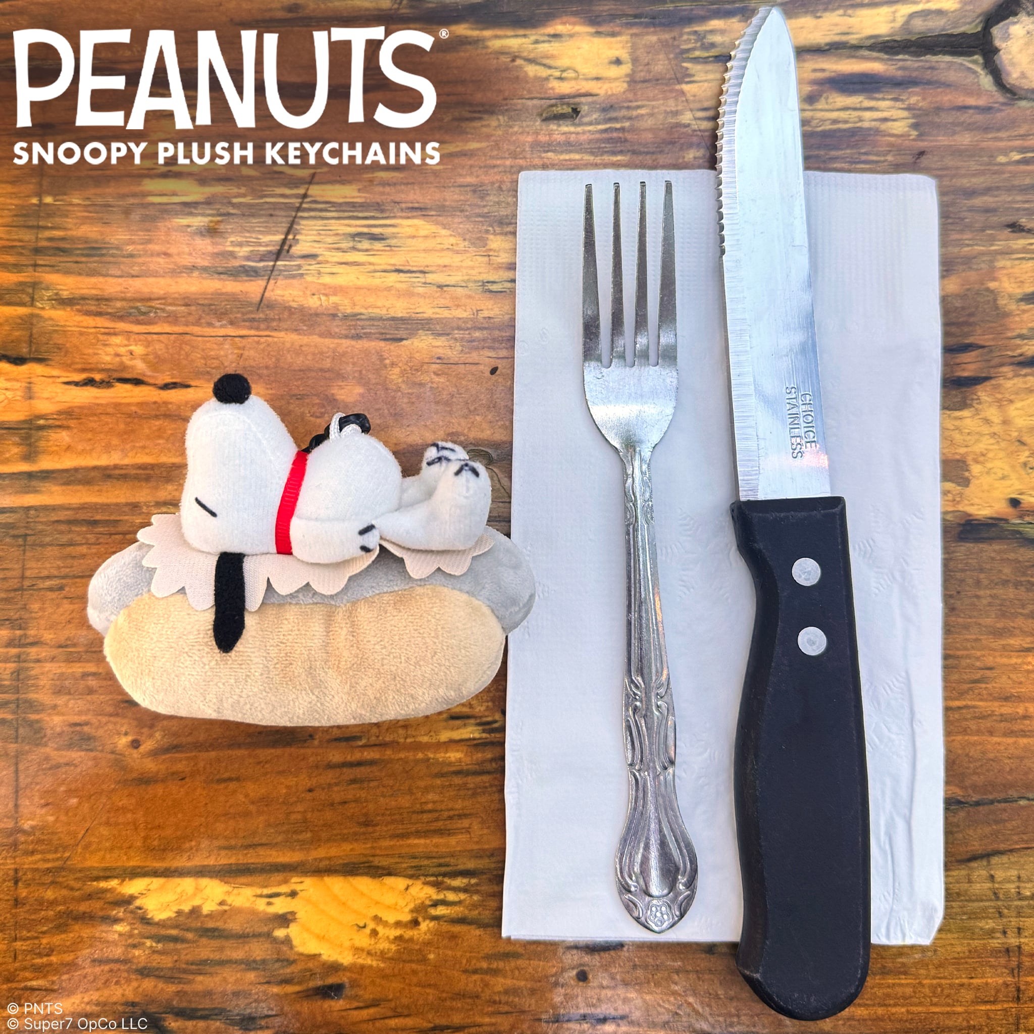 Peanuts Super Duper Plush Snoopy (Food) Box of 12 Random Plush Keychains Gallery Image 4