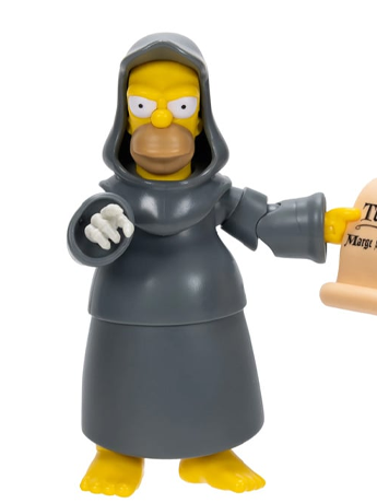 The Simpsons Treehouse of Horror Grim Reaper Homer 5-Inch Scale Deluxe Action Figure Gallery Image 2