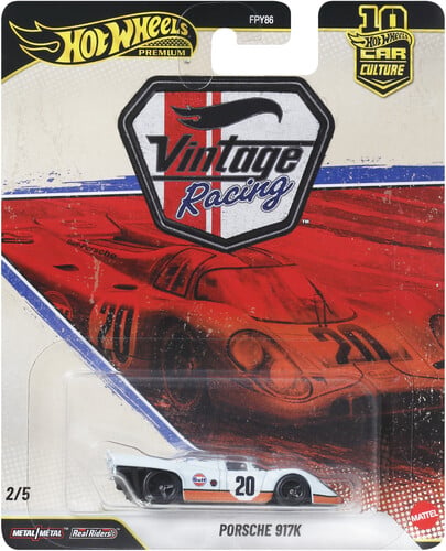 Hot Wheels Premium Car Culture Vintage Racing Porsche 917K 1/64 Scale Model Gallery Image 7