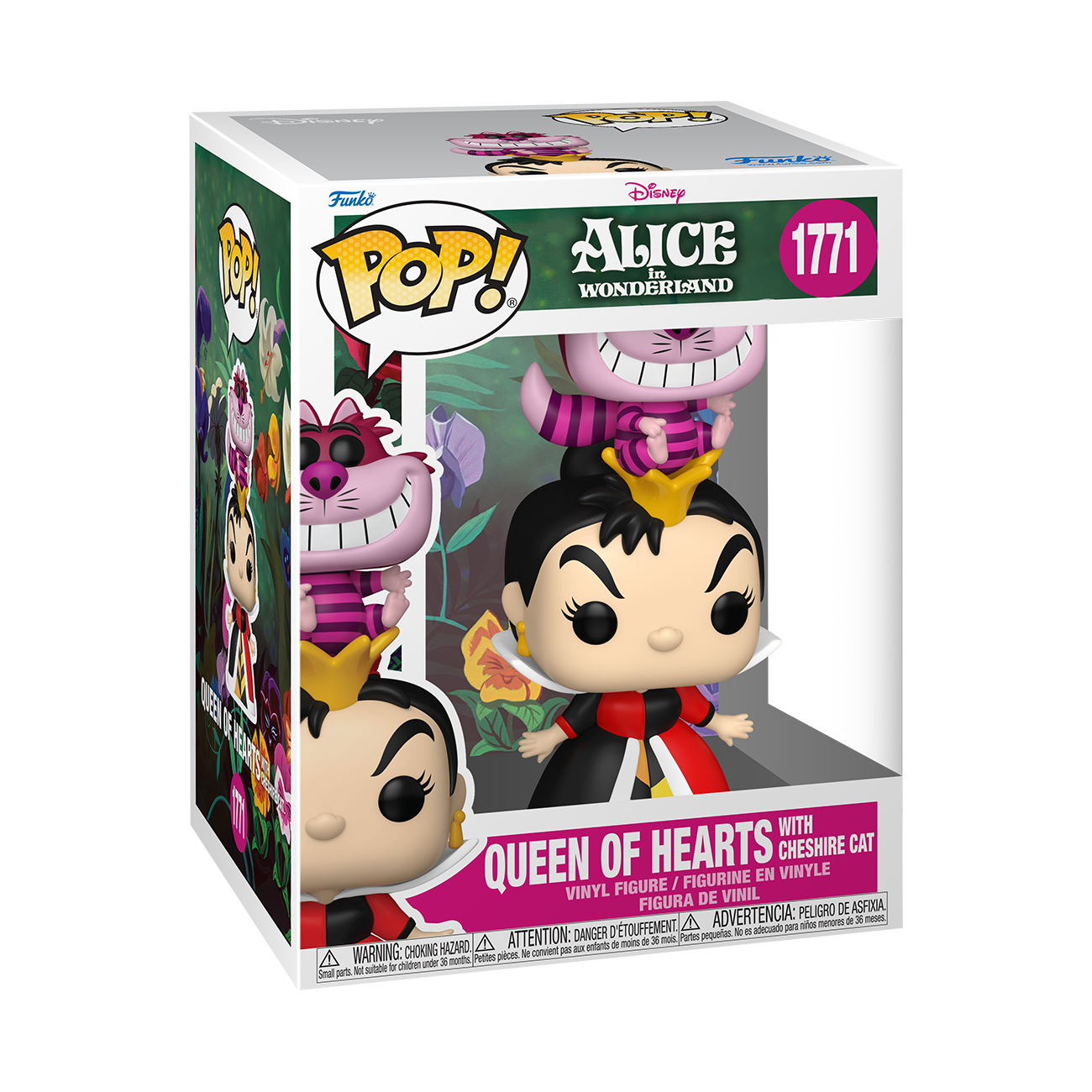 Alice in Wonderland Pop! Premium #1771 Queen of Hearts with Cheshire Cat Gallery Image 3