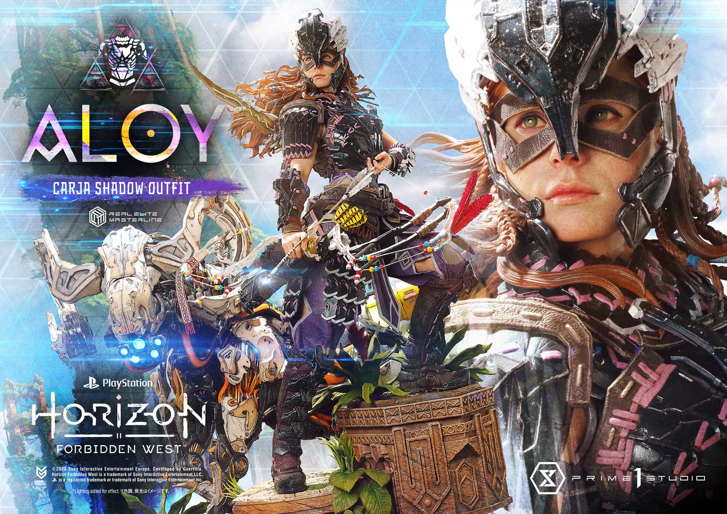 Horizon: Forbidden West Real Elite Masterline Aloy (Carja Shadow Outfit) 1/3 Scale Statue Gallery Image 3