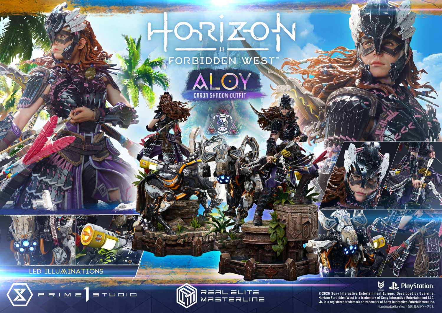 Horizon: Forbidden West Real Elite Masterline Aloy (Carja Shadow Outfit) 1/3 Scale Statue Gallery Image 34