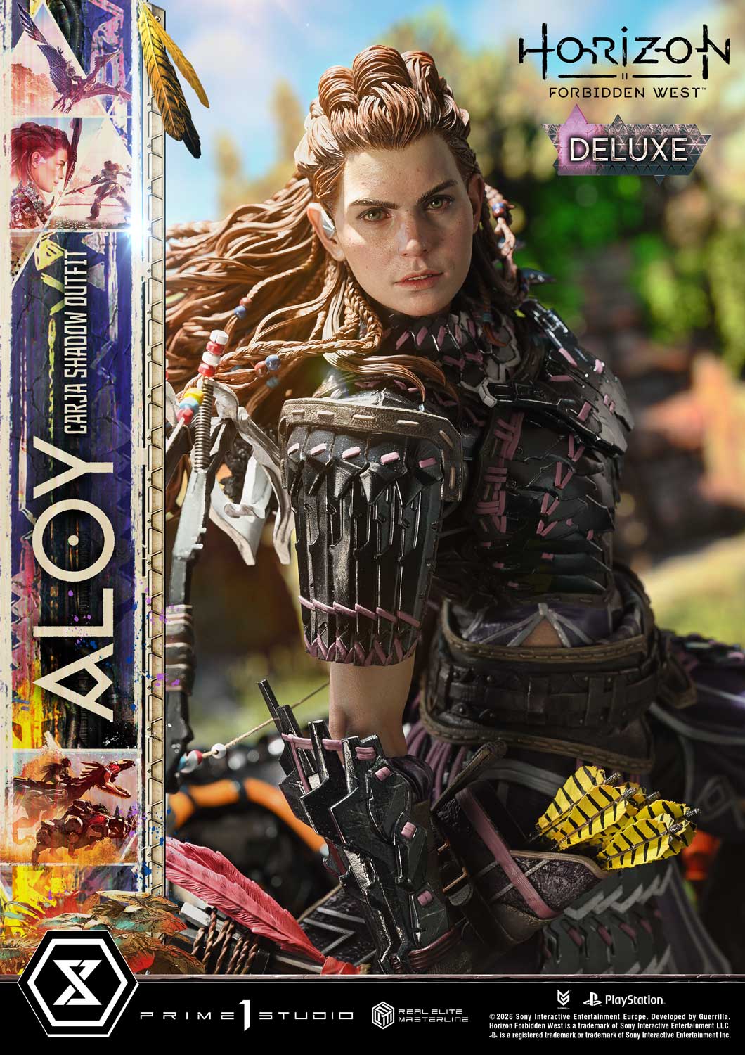 Horizon: Forbidden West Real Elite Masterline Aloy (Carja Shadow Outfit) (Deluxe Ver.) 1/3 Scale Statue Gallery Image 8