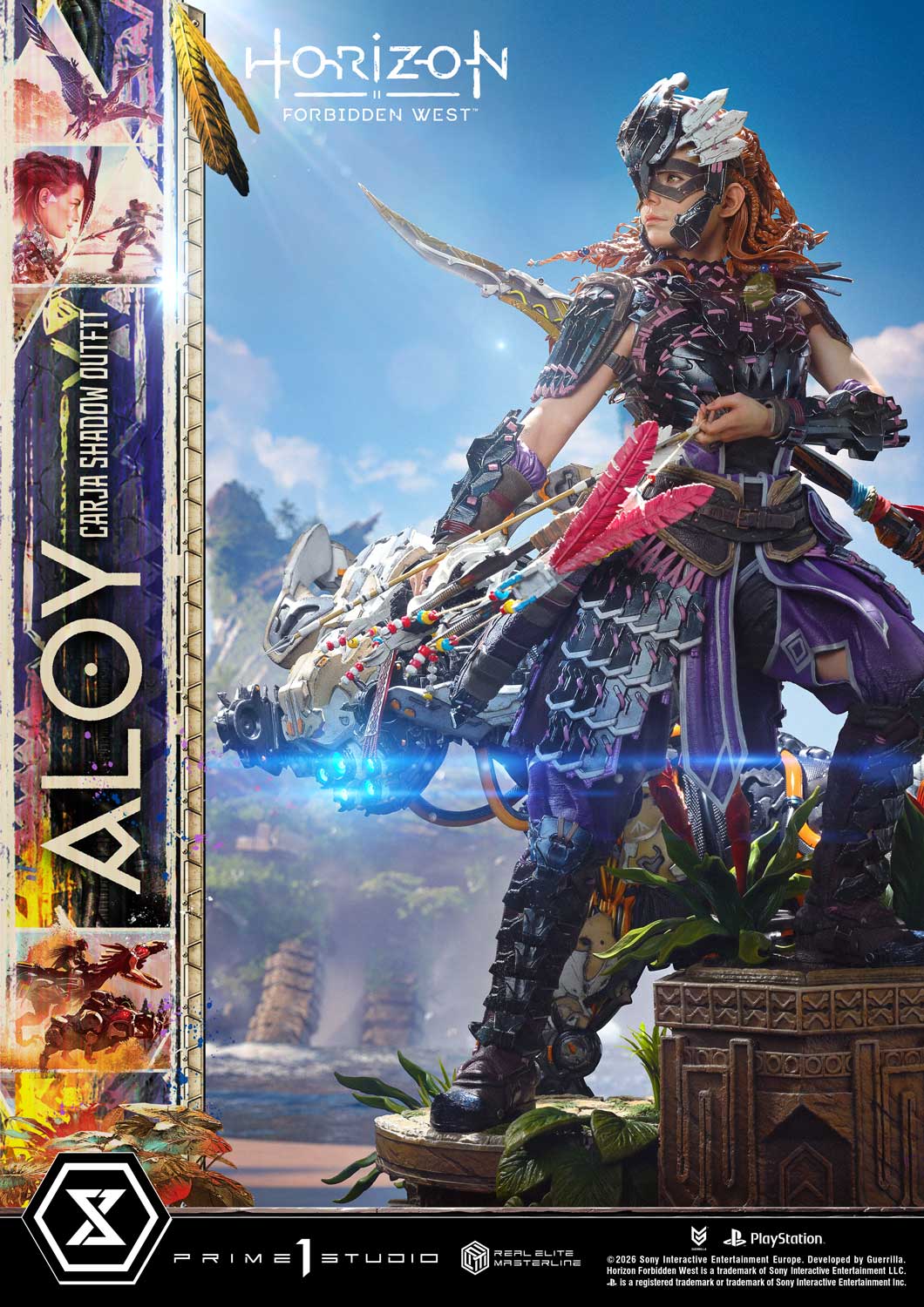 Horizon: Forbidden West Real Elite Masterline Aloy (Carja Shadow Outfit) (Deluxe Ver.) 1/3 Scale Statue Gallery Image 12