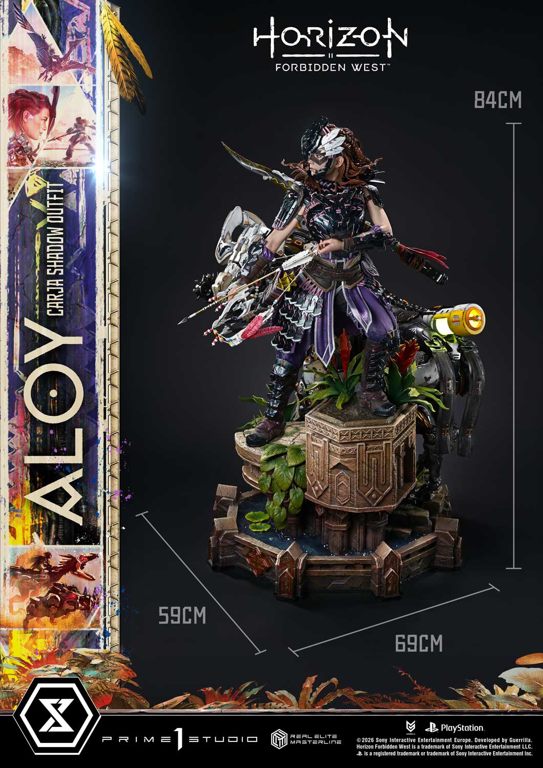Horizon: Forbidden West Real Elite Masterline Aloy (Carja Shadow Outfit) (Deluxe Ver.) 1/3 Scale Statue Gallery Image 55