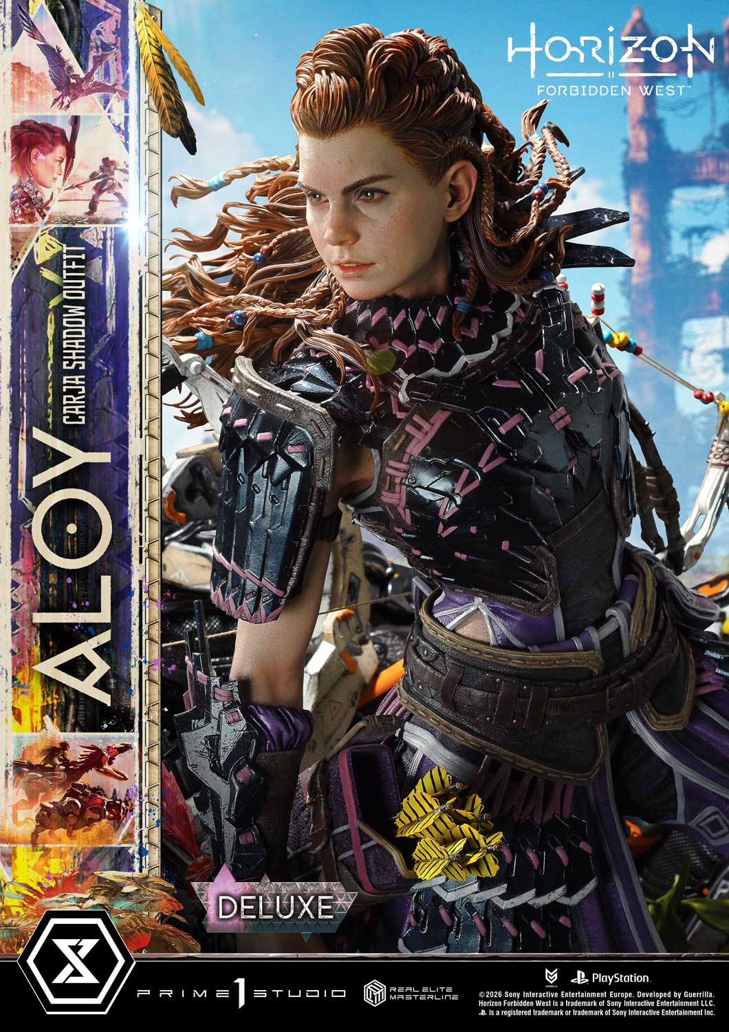 Horizon: Forbidden West Real Elite Masterline Aloy (Carja Shadow Outfit) (Deluxe Ver.) 1/3 Scale Statue Gallery Image 10