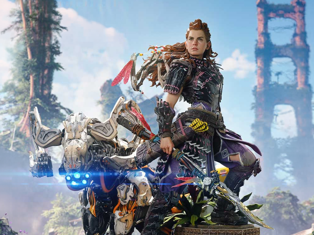Horizon: Forbidden West Real Elite Masterline Aloy (Carja Shadow Outfit) (Deluxe Ver.) 1/3 Scale Statue Gallery Image 1