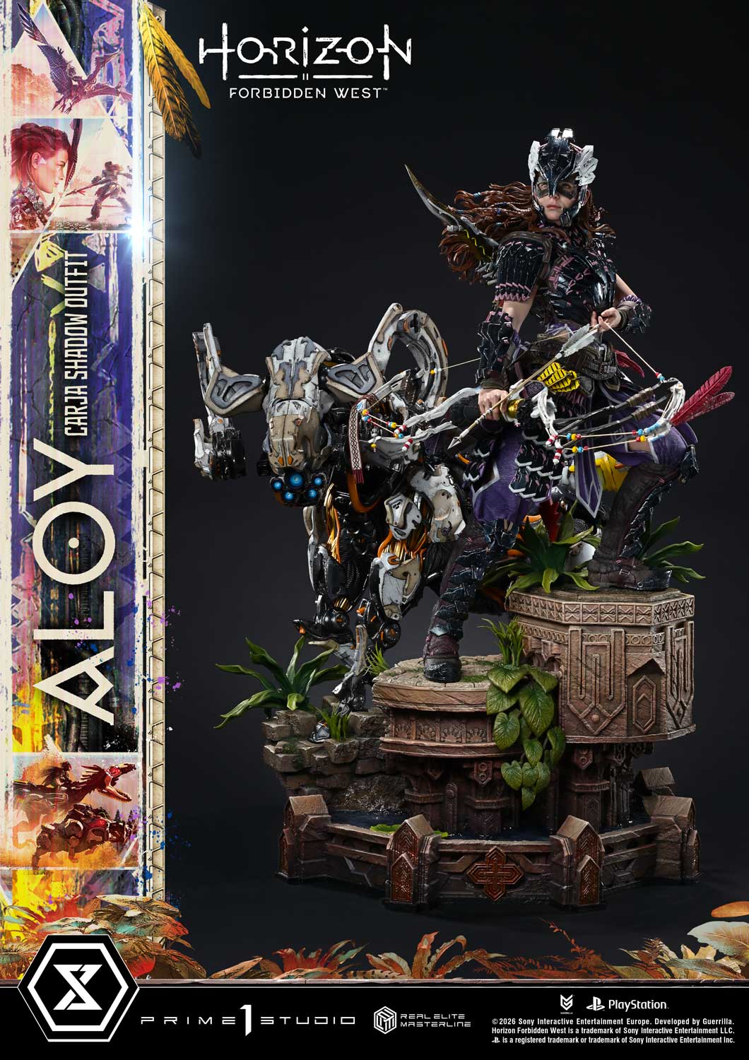 Horizon: Forbidden West Real Elite Masterline Aloy (Carja Shadow Outfit) (Deluxe Ver.) 1/3 Scale Statue Gallery Image 30