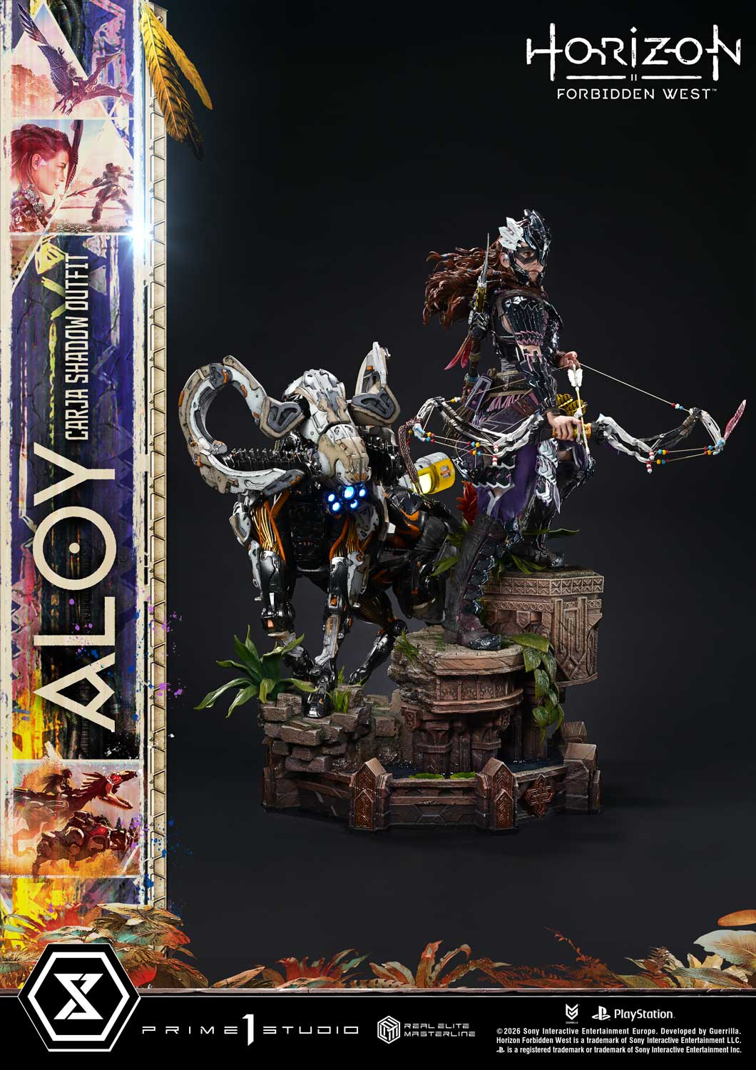 Horizon: Forbidden West Real Elite Masterline Aloy (Carja Shadow Outfit) (Deluxe Ver.) 1/3 Scale Statue Gallery Image 33