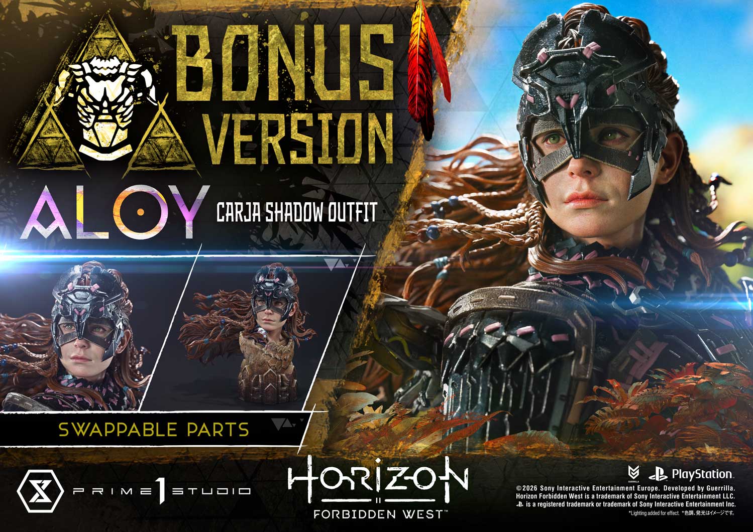 Horizon: Forbidden West Real Elite Masterline Aloy (Carja Shadow Outfit) (Deluxe Bonus Ver.) 1/3 Scale Limited Edition Statue Gallery Image 3