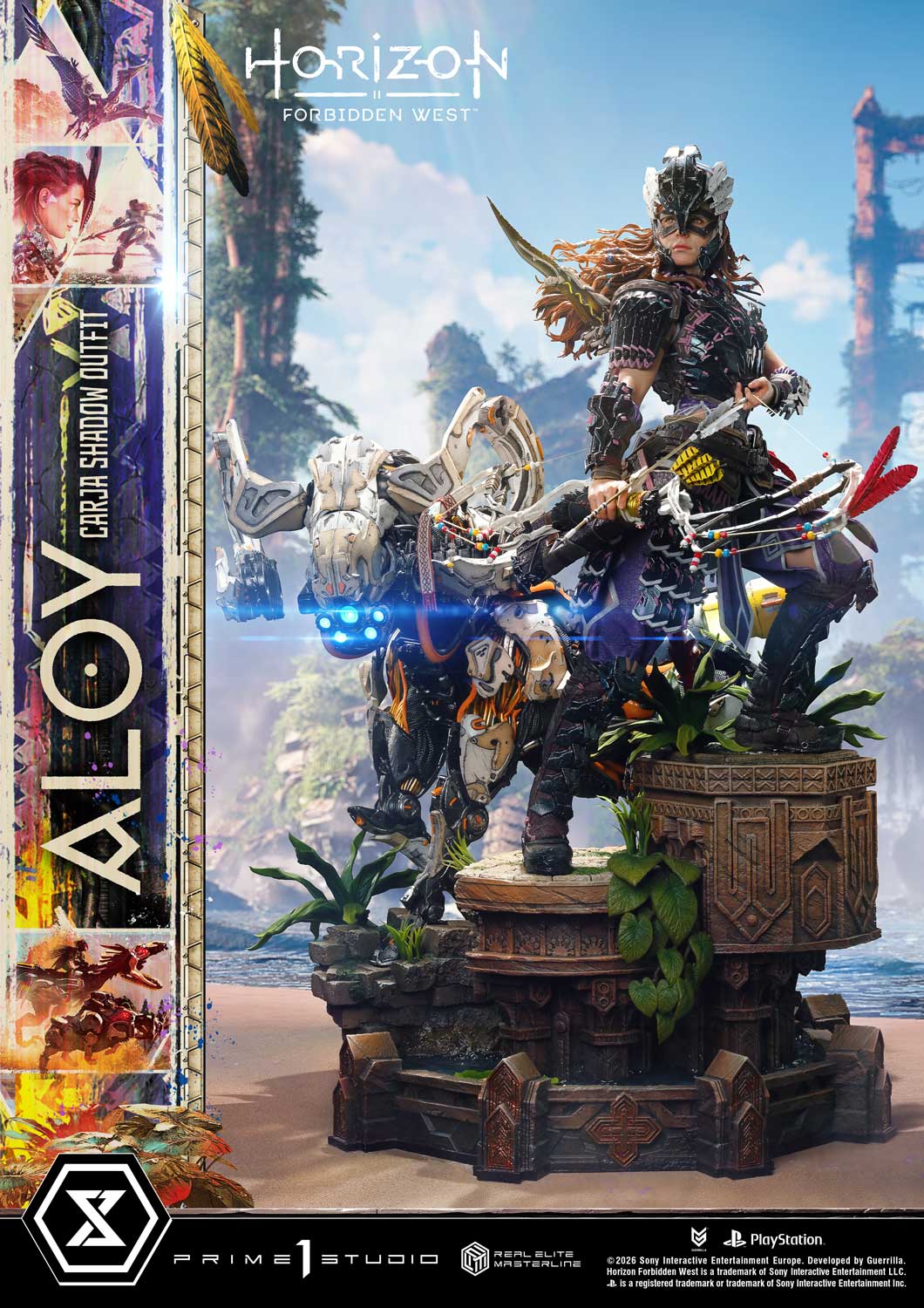 Horizon: Forbidden West Real Elite Masterline Aloy (Carja Shadow Outfit) (Deluxe Bonus Ver.) 1/3 Scale Limited Edition Statue Gallery Image 6