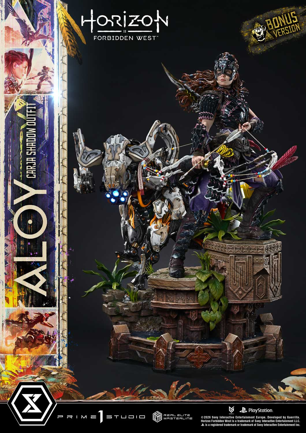 Horizon: Forbidden West Real Elite Masterline Aloy (Carja Shadow Outfit) (Deluxe Bonus Ver.) 1/3 Scale Limited Edition Statue Gallery Image 29