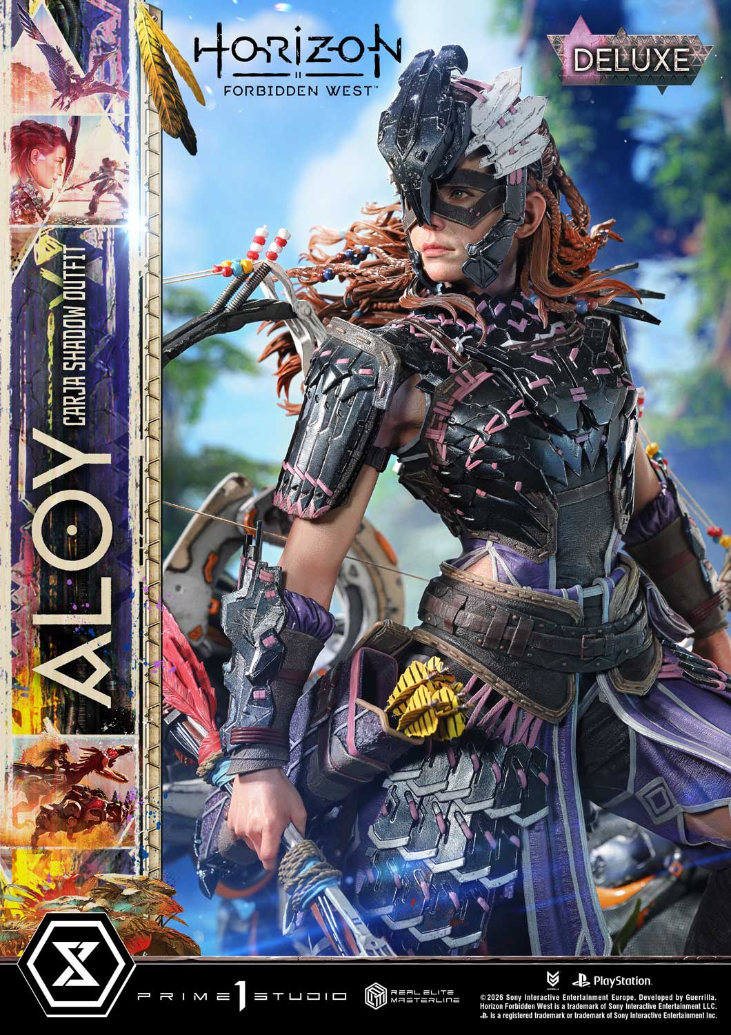 Horizon: Forbidden West Real Elite Masterline Aloy (Carja Shadow Outfit) (Deluxe Bonus Ver.) 1/3 Scale Limited Edition Statue Gallery Image 8