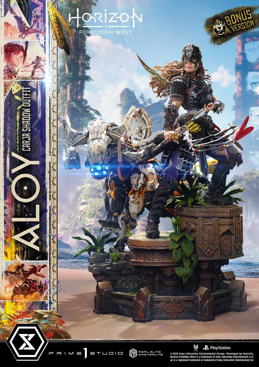 Horizon: Forbidden West Real Elite Masterline Aloy (Carja Shadow Outfit) (Deluxe Bonus Ver.) 1/3 Scale Limited Edition Statue Gallery Image 5