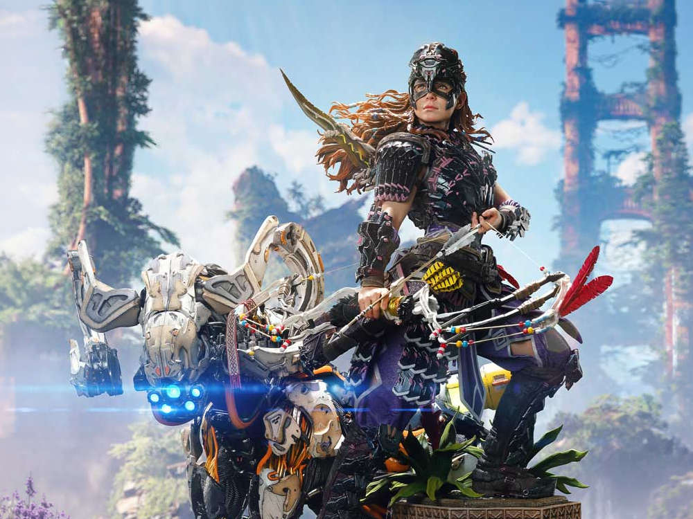 Horizon: Forbidden West Real Elite Masterline Aloy (Carja Shadow Outfit) (Deluxe Bonus Ver.) 1/3 Scale Limited Edition Statue Gallery Image 1