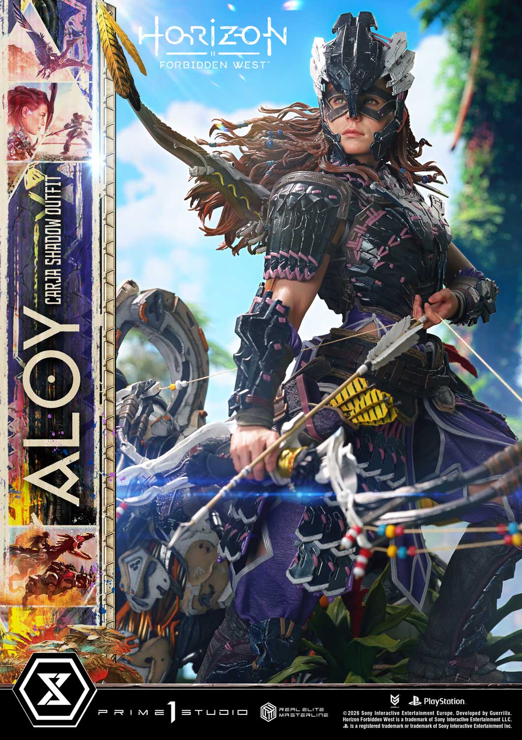 Horizon: Forbidden West Real Elite Masterline Aloy (Carja Shadow Outfit) (Deluxe Bonus Ver.) 1/3 Scale Limited Edition Statue Gallery Image 9