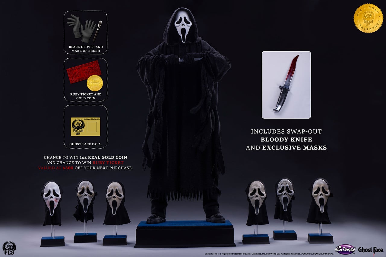 Ghost Face Elite Series Gold EX Edition 1/2 Scale Statue Gallery Image 34