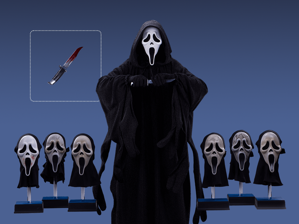 Ghost Face Elite Series Gold EX Edition 1/2 Scale Statue Gallery Image 1