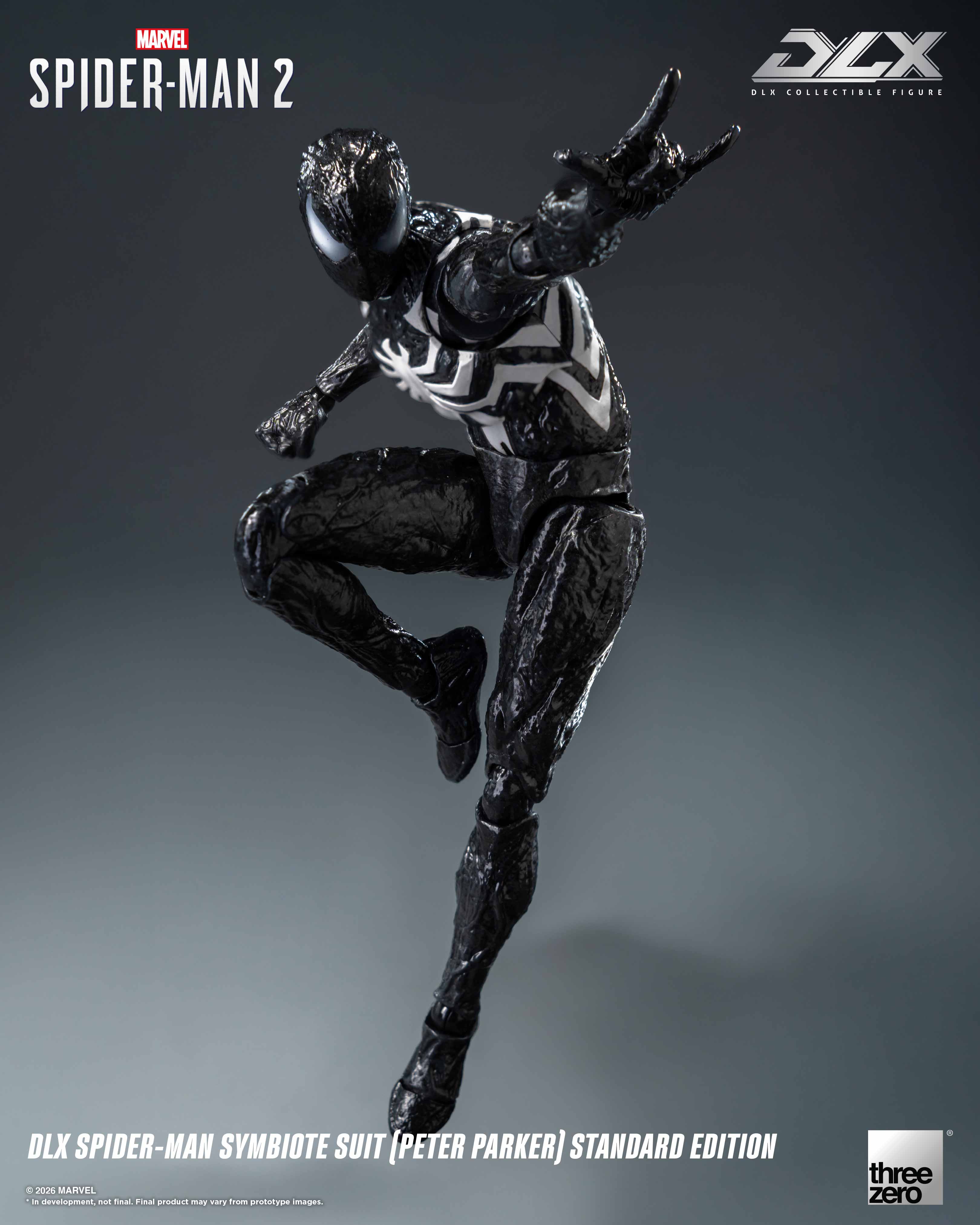 Marvel's Spider-Man 2 DLX Spider-Man Symbiote Suit (Peter Parker) Standard Edition Action Figure Gallery Image 4