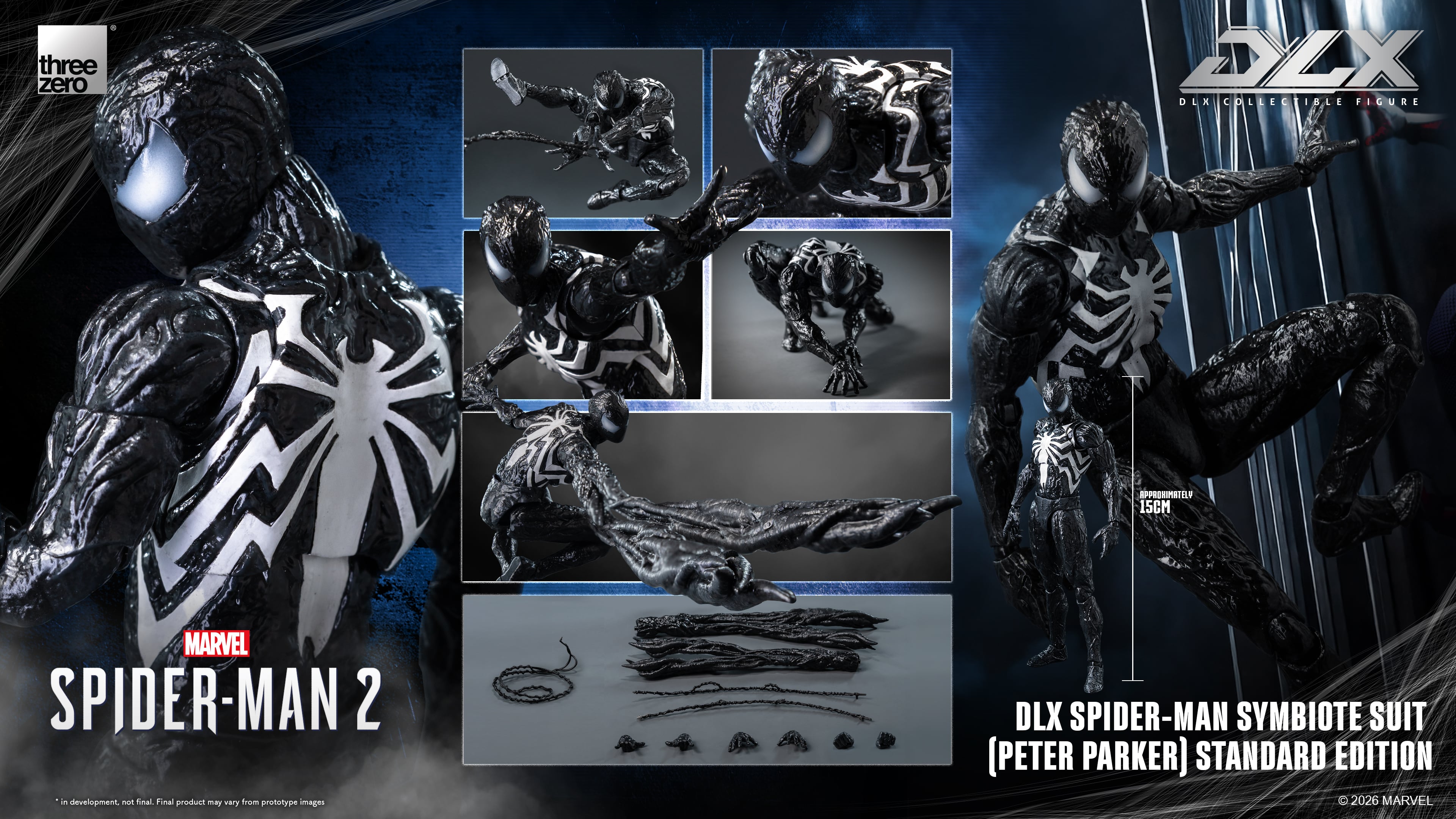 Marvel's Spider-Man 2 DLX Spider-Man Symbiote Suit (Peter Parker) Standard Edition Action Figure Gallery Image 16