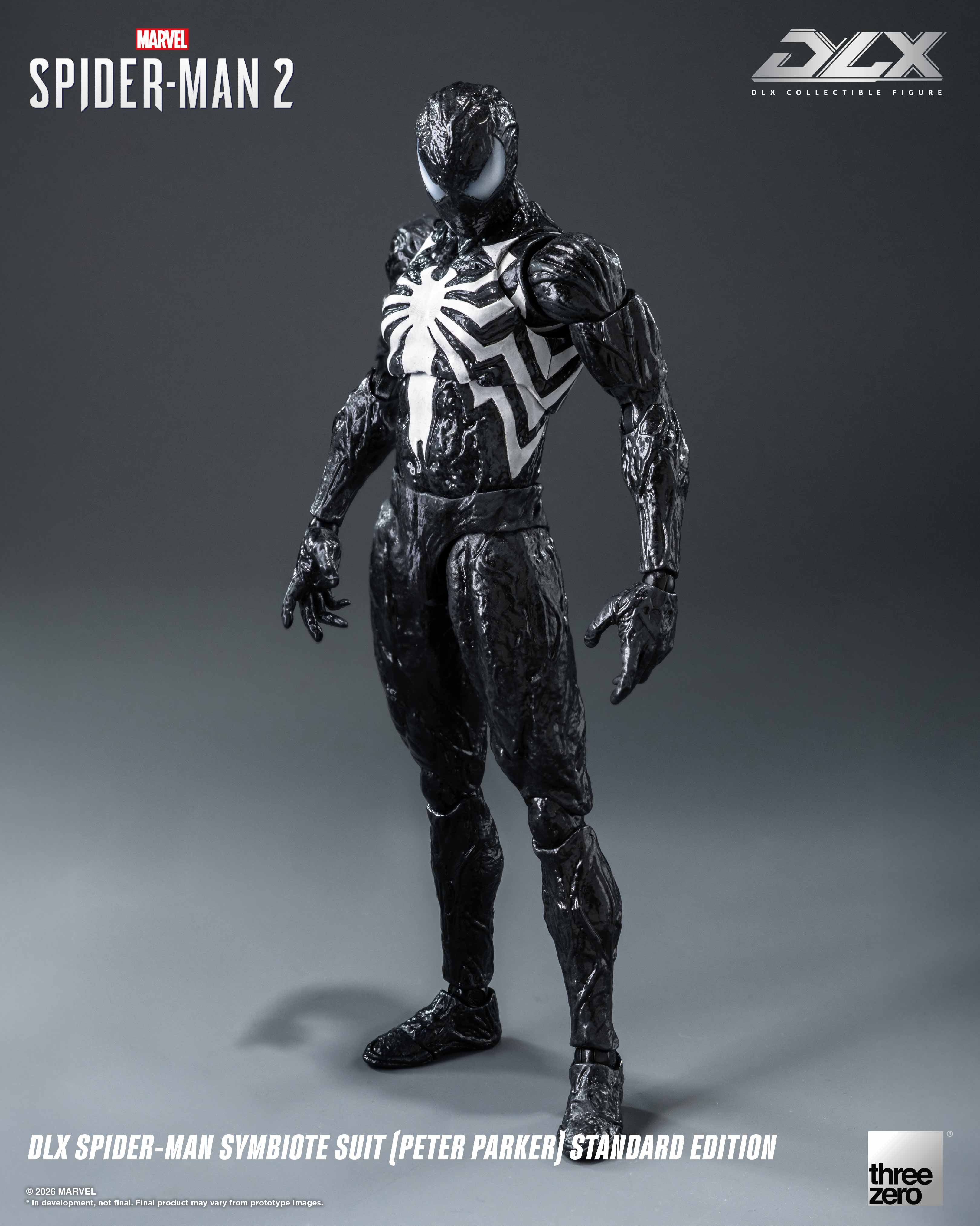 Marvel's Spider-Man 2 DLX Spider-Man Symbiote Suit (Peter Parker) Standard Edition Action Figure Gallery Image 3