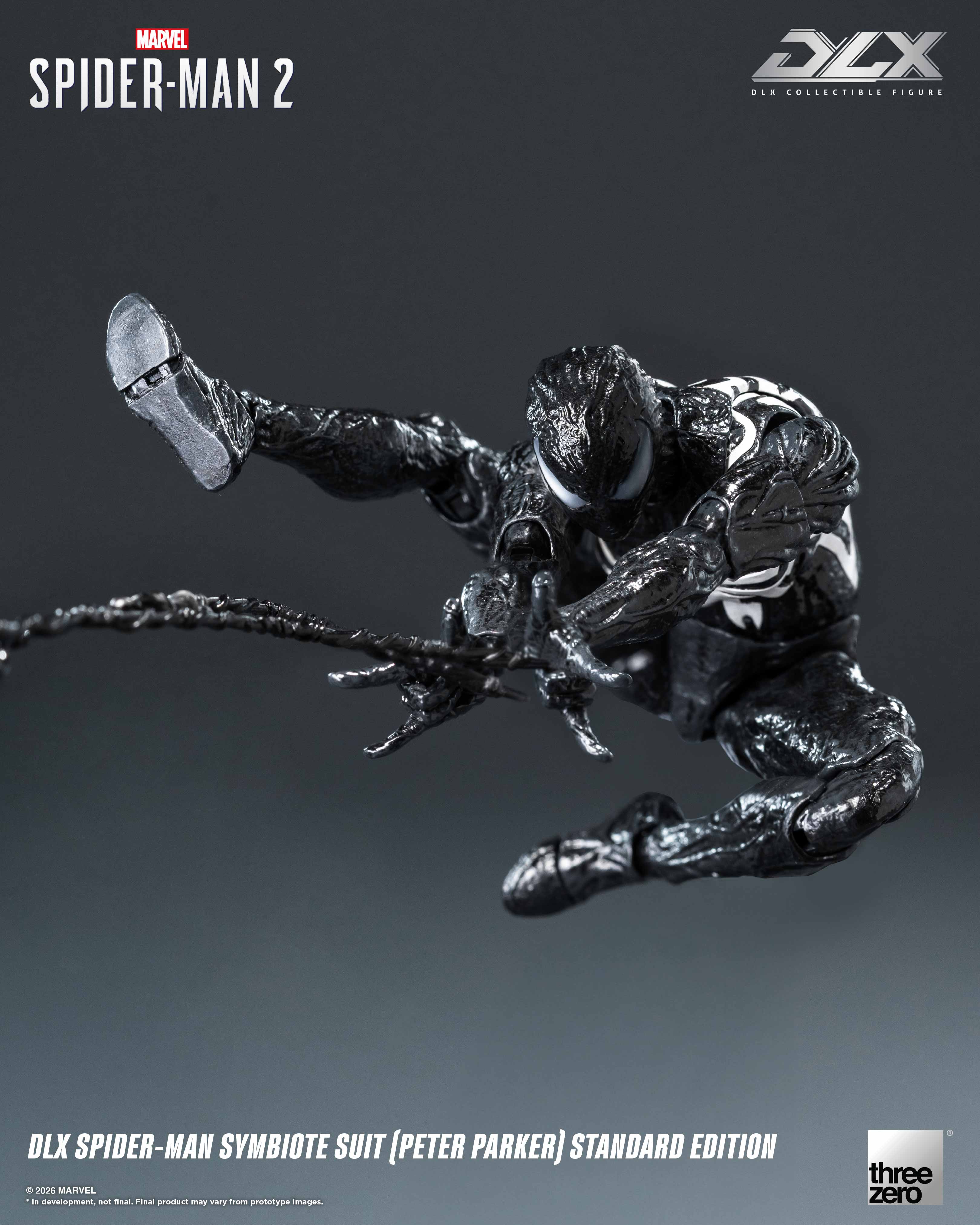Marvel's Spider-Man 2 DLX Spider-Man Symbiote Suit (Peter Parker) Standard Edition Action Figure Gallery Image 6