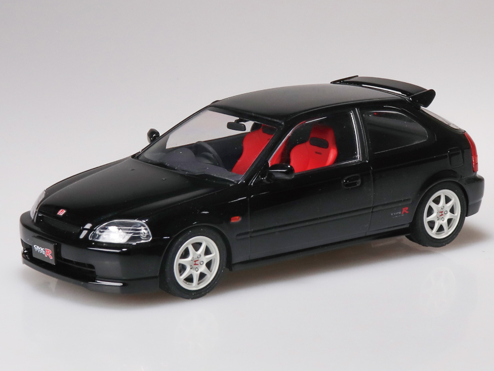 Aoshima Snap Car No.09-SB Honda Civic Type R 1997 (Starlight Black Pearl) 1/24 Scale Model Kit Gallery Image 1