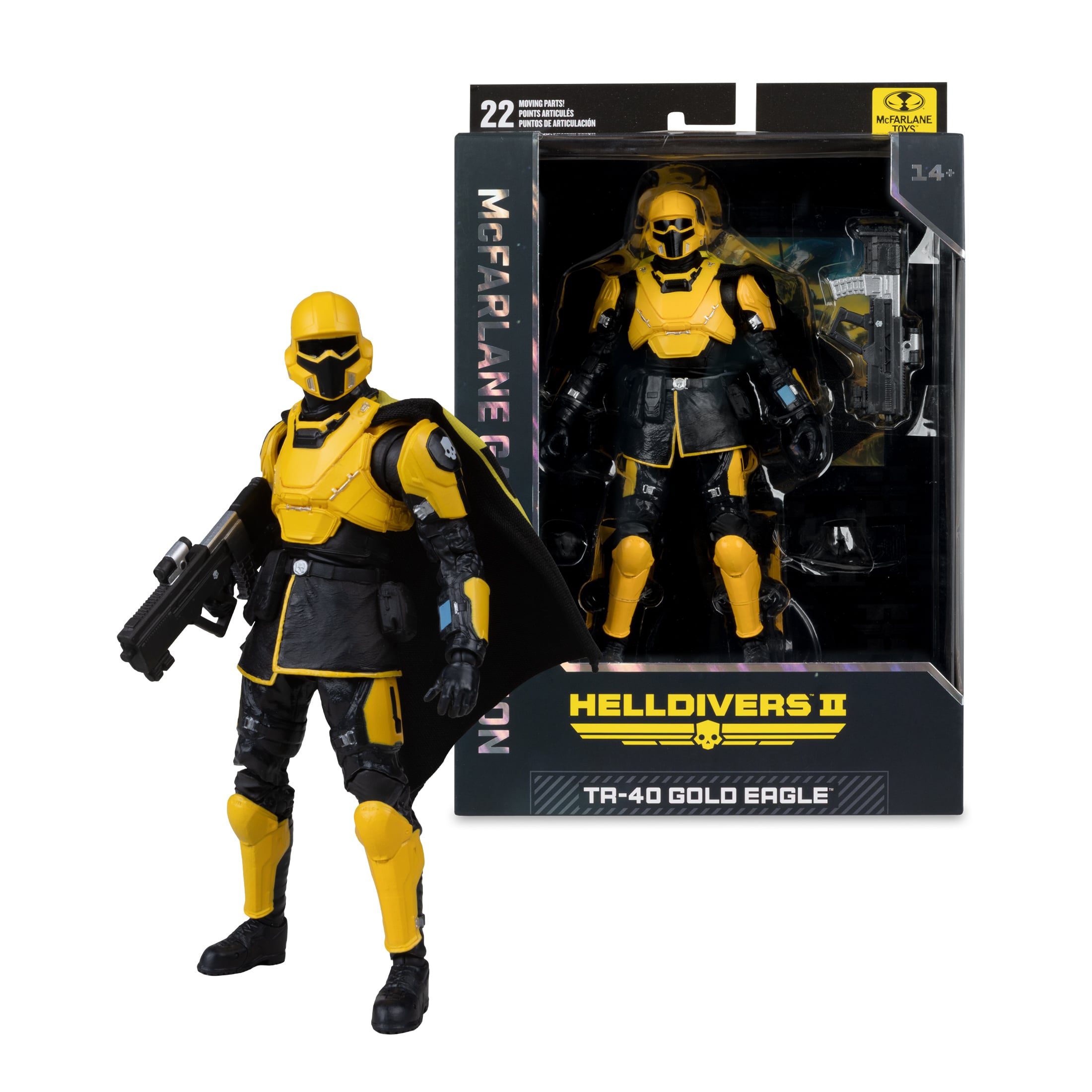 Helldivers 2 McFarlane Gaming Edition T4-40 Gold Eagle Action Figure Gallery Image 9