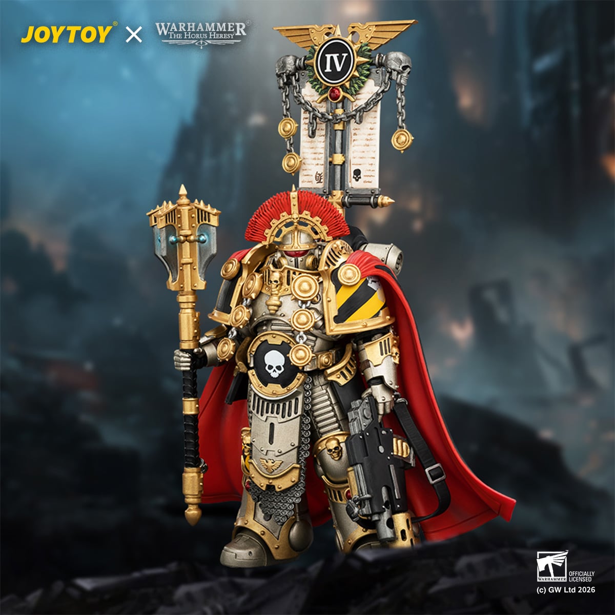Warhammer: The Horus Heresy Iron Warriors Centurion with Heavy Power Maul and Combi-Melta 1/18 Scale Action Figure Gallery Image 3