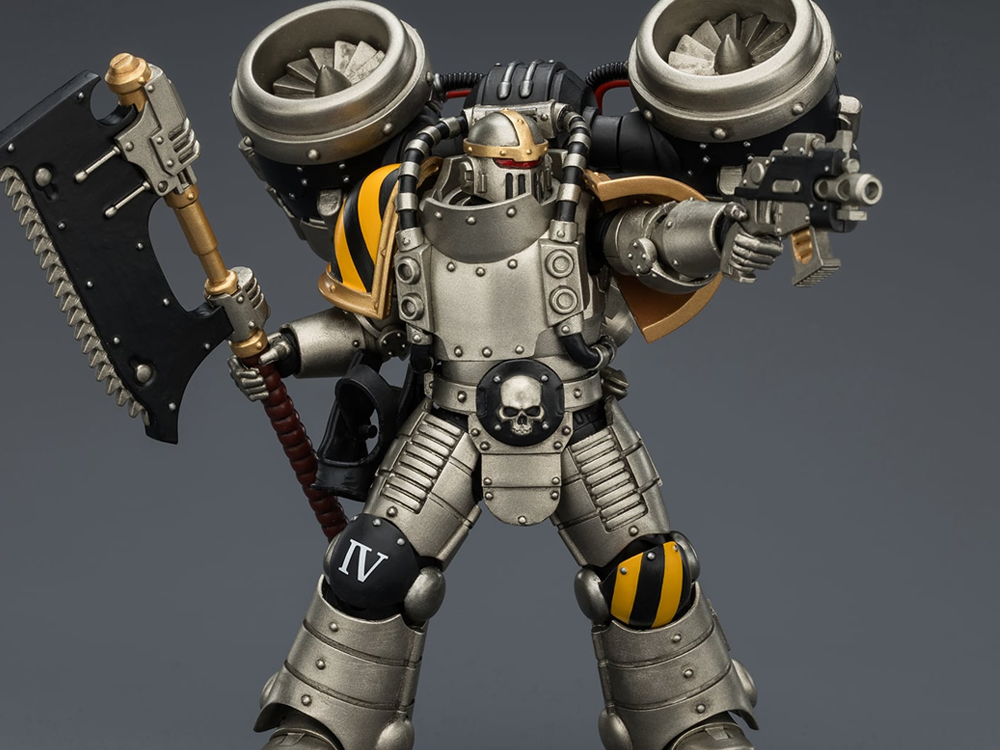 Warhammer: The Horus Heresy Iron Warriors MkII Assault Legionary 2 with Bolt Pistol & Heavy Chain Axe 1/18 Scale Action Figure Gallery Image 1