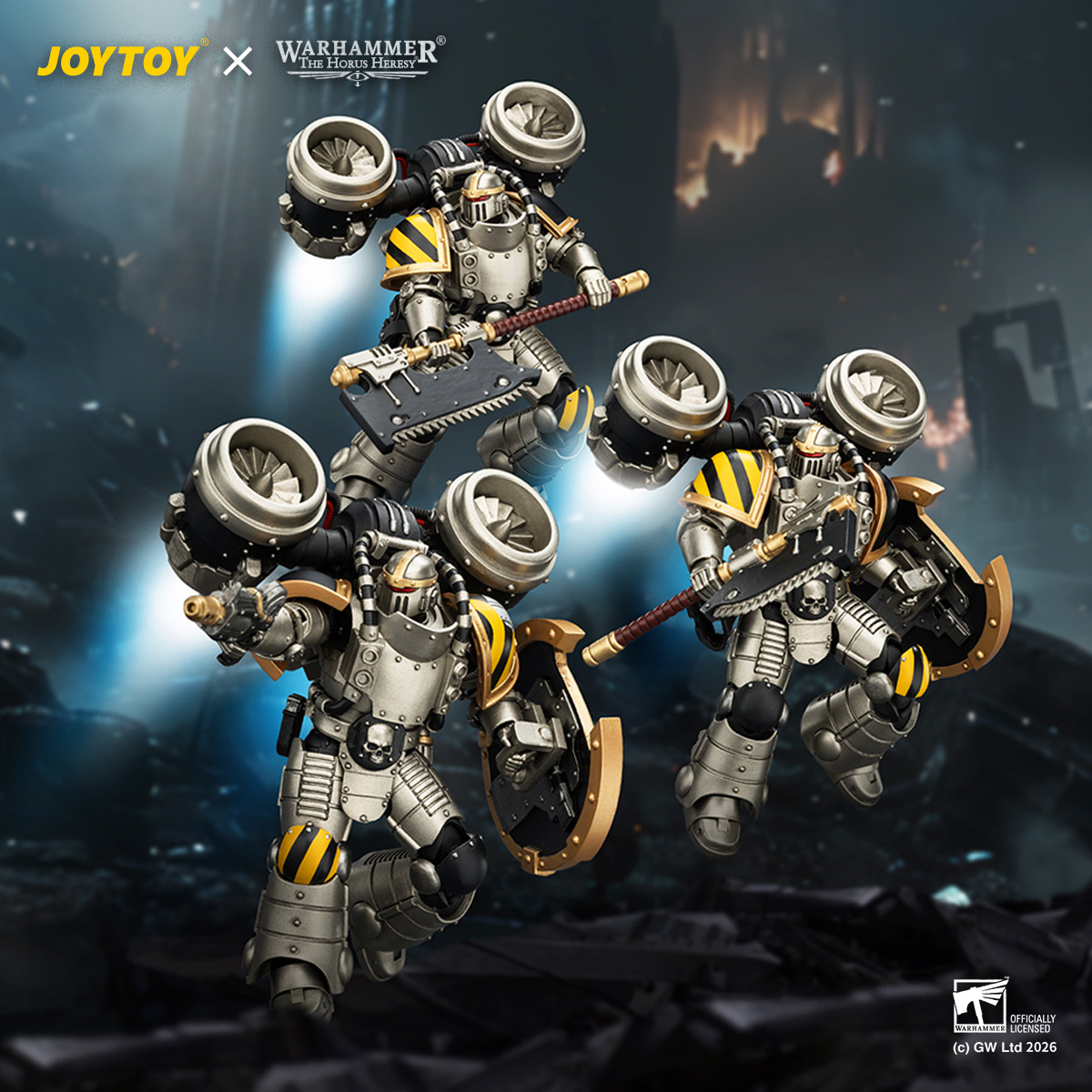 Warhammer: The Horus Heresy Iron Warriors MkII Assault Legionary 2 with Bolt Pistol & Heavy Chain Axe 1/18 Scale Action Figure Gallery Image 15