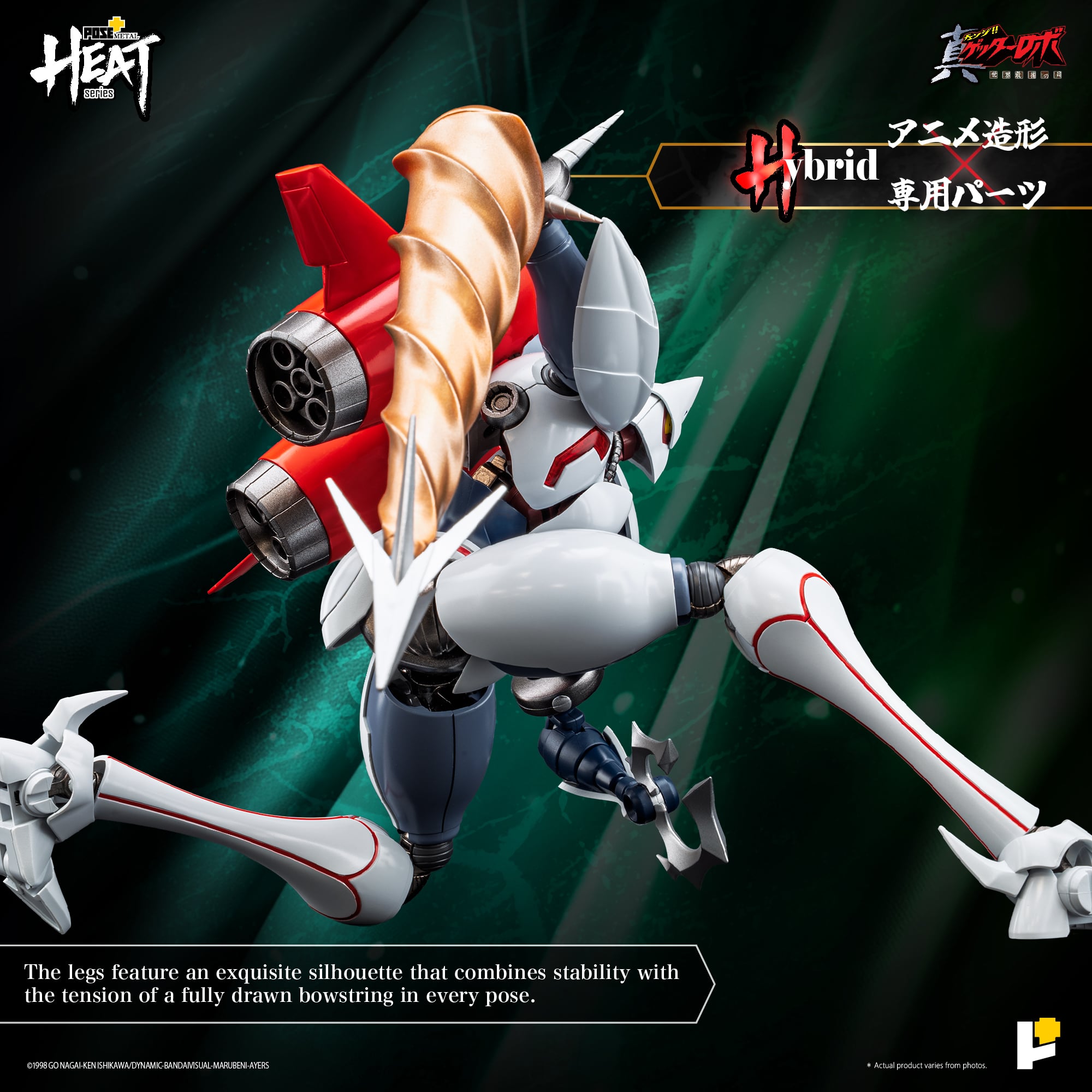 Getter Robo Armageddon Pose+ Metal Heat Series Shin Getter 2 Action Figure Gallery Image 8