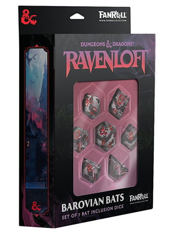 Image of Dungeons and Dragons Mists of Ravenloft Barovian Bats Inclusion Dice Set