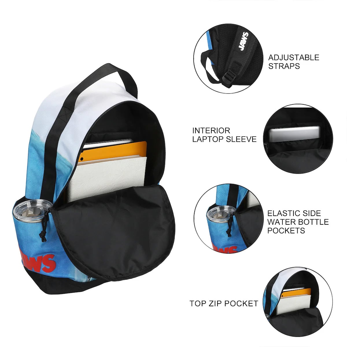 Jaws Poster Backpack Gallery Image 7