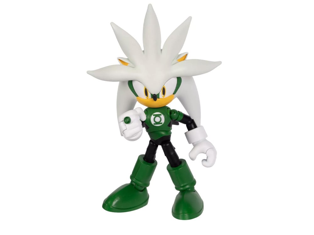 DC x Sonic the Hedgehog Silver as Green Lantern 5-Inch Scale Action Figure Gallery Image 1