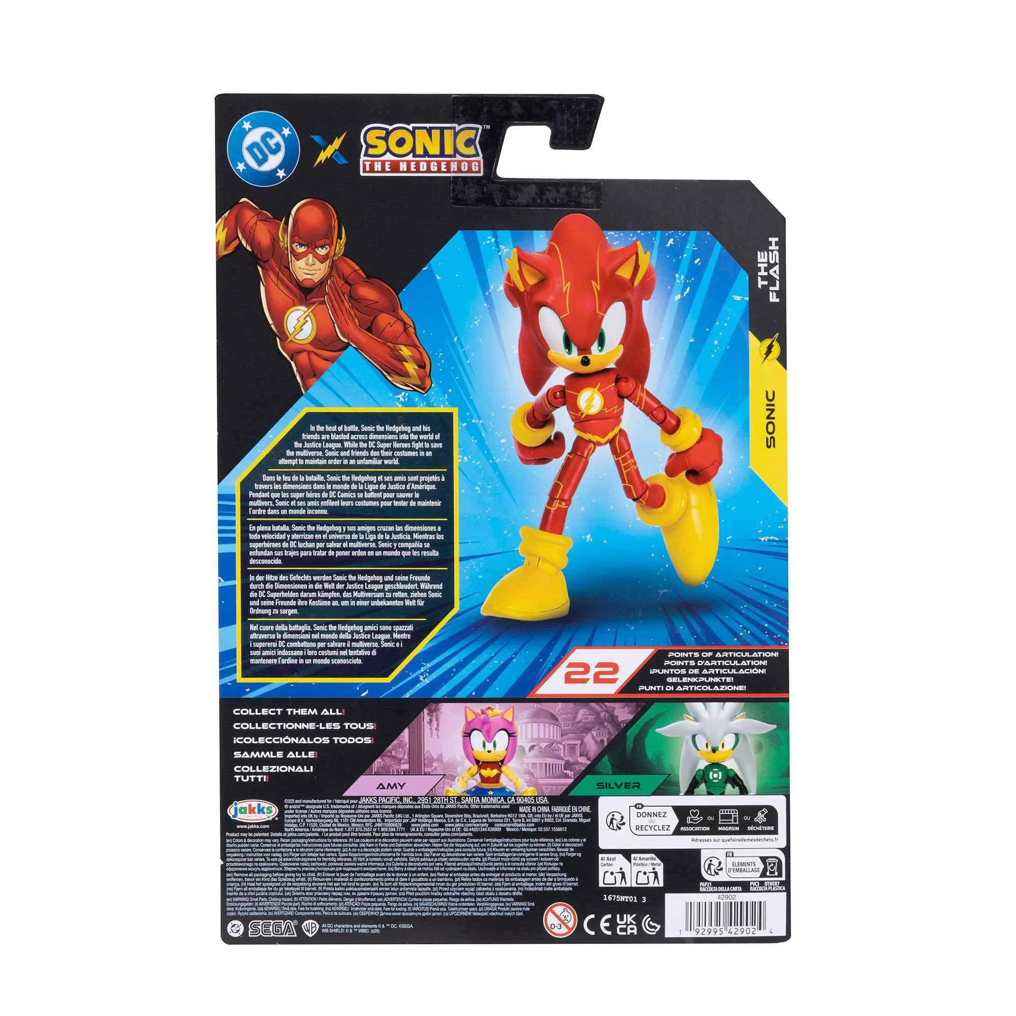 DC x Sonic the Hedgehog Sonic as The Flash 5-Inch Scale Action Figure Gallery Image 7