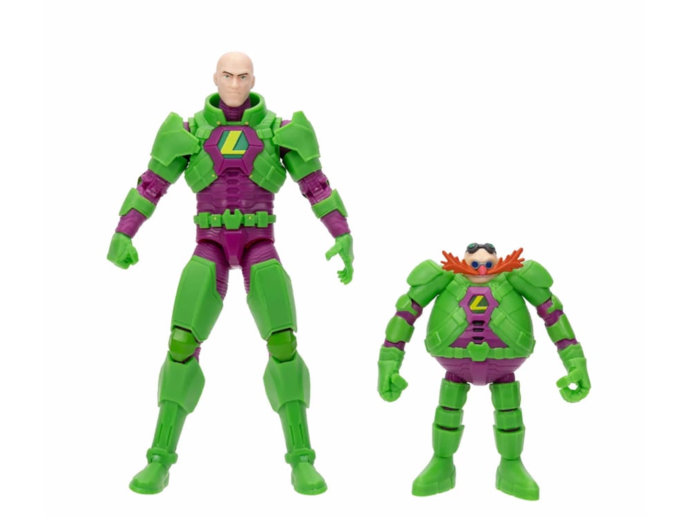 DC Comics x Sonic the Hedgehog Dr. Eggman & Lex Luthor Action Figure Two-Pack Gallery Image 1