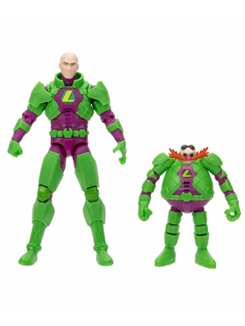 DC Comics x Sonic the Hedgehog Dr. Eggman & Lex Luthor Action Figure Two-Pack Gallery Image 2