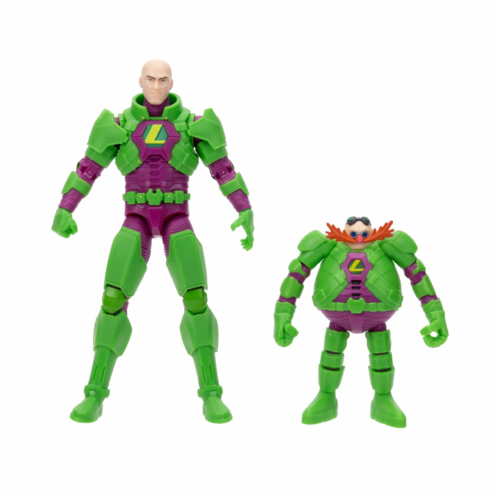 DC Comics x Sonic the Hedgehog Dr. Eggman & Lex Luthor Action Figure Two-Pack Gallery Image 3