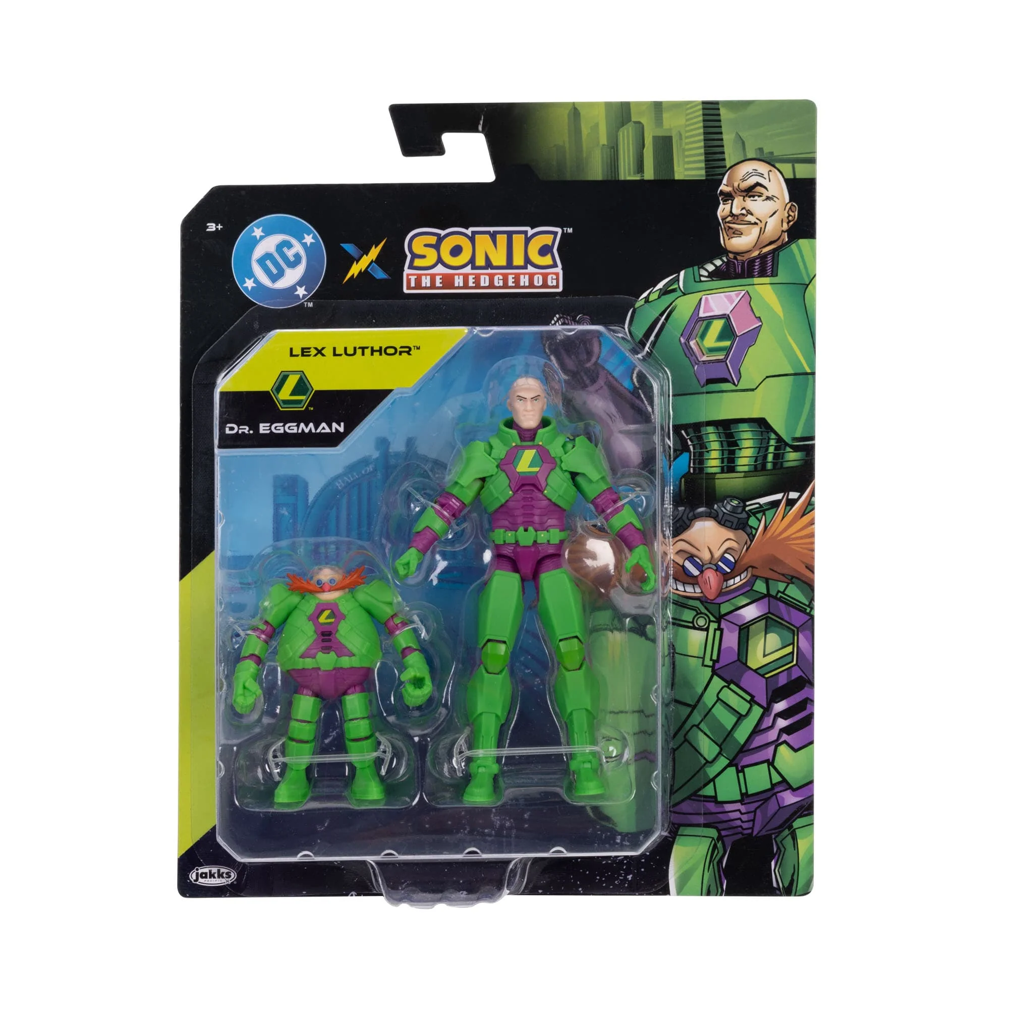 DC Comics x Sonic the Hedgehog Dr. Eggman & Lex Luthor Action Figure Two-Pack Gallery Image 5