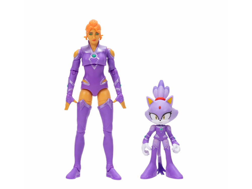 DC Comics x Sonic the Hedgehog Blaze the Cat & Starfire Action Figure Two-Pack Gallery Image 1